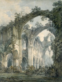 scribe4haxan:Interior Ruins of Tintern Abbey (ca. 1794 / Watercolor