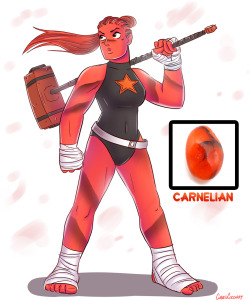 Meet Carnelian, a gemsona developed and commissioned by the awesome