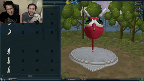 merkiplier:  STILL NOT A PENIS | Spore [x]  “It’s a tricycle!” Note: Do not let Mark and Wade be in charge of evolution. Many ‘not-penises’ will spawn and take over the world. 