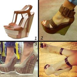 ideservenewshoesblog:  Fashionable Sky-High Brown Wedge Heels