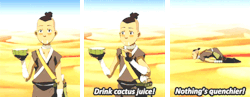 ask-genie:  firelordizzumi: Sokka on Cactus Juice  that one time