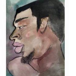 blkautumn:  Drawing of black man 