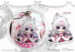 kaze-hime:    Amaterasu and Princess Tutu phone charms  restocked