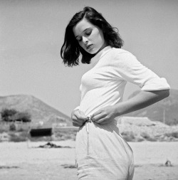 Lucia Bosé at the beach, Italy, 1949