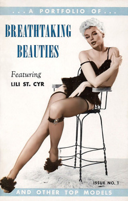 Lili St. Cyr is featured on the cover of the premier issue of ‘BREATHTAKING  BEAUTIES&rsquo;; a 50&rsquo;s-era Photo Digest..