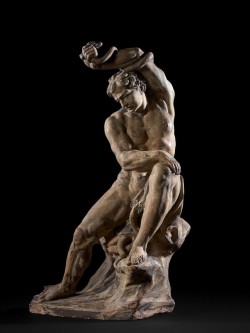 ganymedesrocks:Laocoön attacked by snakes - French School Terracotta