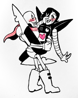 fametheoryart:  Papyrus and Mettaton for Inktober. I love this