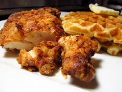 fatty-food:Southern-Fried Chicken & Waffles (by I Believe