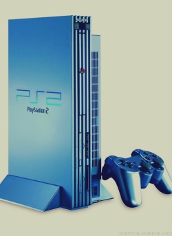 survival-horror-2002:  Sony Playstation 2 Console, (Blue) Limited