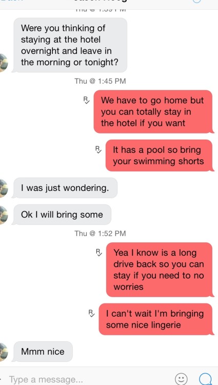 loveplus-one:  I usually donâ€™t like younger guys, but I had to meet this one after he sent me a picture of his dick! Itâ€™s the biggest cock I have ever seen! I asked my husband if it was ok with him and he approved ðŸŽ‰  We booked the hotel and had