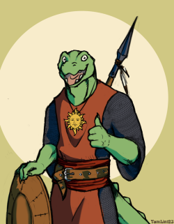 tamlin123:  2/2 A lizard Cleric for a good friend. For more lizards