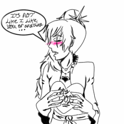 For all the lovely people out there, heres a tsundere Weiss giving