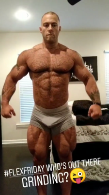 thick-sexy-muscle:Flex Friday with Caleb Blanchard. . . . . Thick,