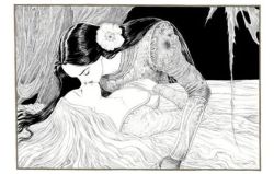 cafeinevitable:  Sleeping Beauty Woken by Snow White’s Kiss