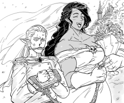 theartistknownasbb:  Patron request for male elf marrying a female