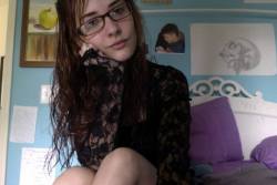 Black lace on everything. And a photo of my boyfriend when he