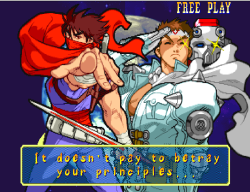 bison2winquote:- Strider Hiryu, Marvel vs Capcom [1]: Clash of