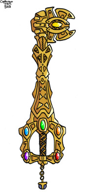 A Keyblade I designed based on the Infinity Gauntlet from Avengers