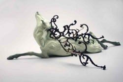 deerypoof:  These beautiful deer sculptures were created by local