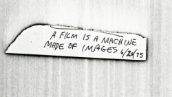 anthologyfilmarchives:  “A film is a machine made of images”