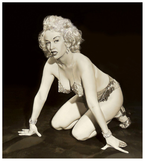 Dixie Evans        aka. “The Marilyn Monroe Of Burlesque”.. Photographed by  -  Roy Kemp