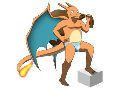 Wonder what this Charizard has in that sack? And what is he doing