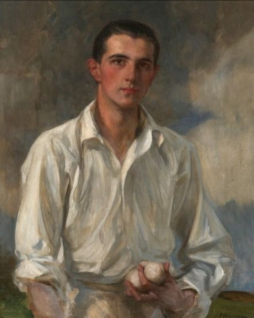 antonio-m:  “The Cricket player”, c.1900 by James Jebusa
