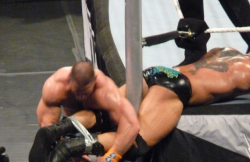 rwfan11:   Batista being tied up by Cena  A bit kinky aren’t