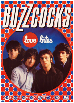 80srecordparty:  Promotional Poster for Love BitesBuzzcocks,