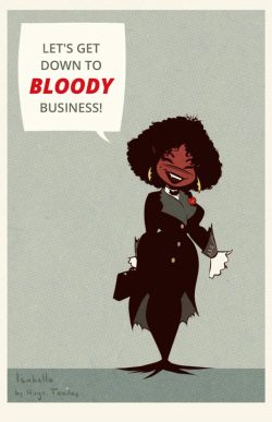 Isabella - My Vampire Wife - Cartoony PinUp  She’s a banker