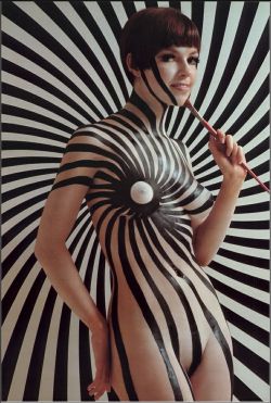 back-then:  Body painting. 1960s 
