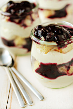 confectionerybliss:  Blueberry Trifles with Mascarpone WhipSource: