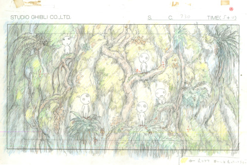 scenograph:Layouts for Princess Mononoke from Studio Ghibli Layout