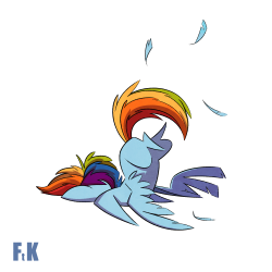 fluttershythekind:Rough Landing with Color  A very busy day to