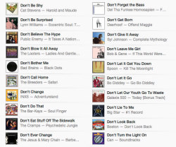 square-wax:  20 things to not “do” according to my iTunes