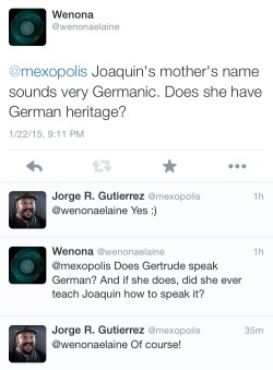 feralsrock:  Ever since Jorge revealed that Joaquin’s mother
