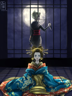 jeannetteleven:  Sun and Moon of Yoshiwara The Sun is not the