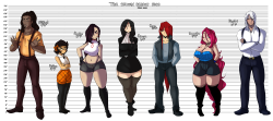 queenchikkbug:  decided to do a height sheet of the Sins, along
