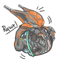 noteybook:  Request of Valkyr playing with a Roller! Had to do