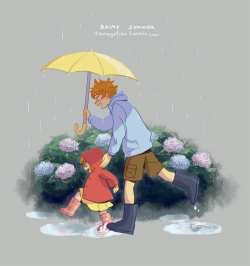 tamagatchu:  two little suns under the rain  