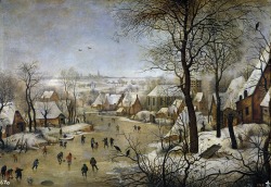 beautiful-belgium:  Pieter Brueghel the Younger - Winter Landscape