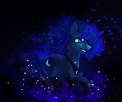 fisherpon:  Luna: Day as an earth pony by ~ElkaArt