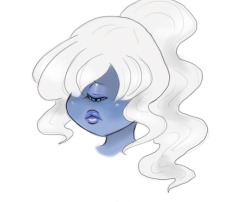Sapphy with a ponytail is my new favorite thing (art by: artisticadventure)
