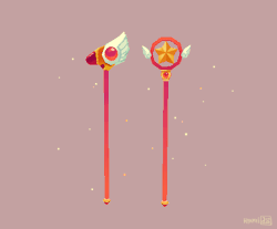 abbydraws:  made some low poly CCS wands for practice. 