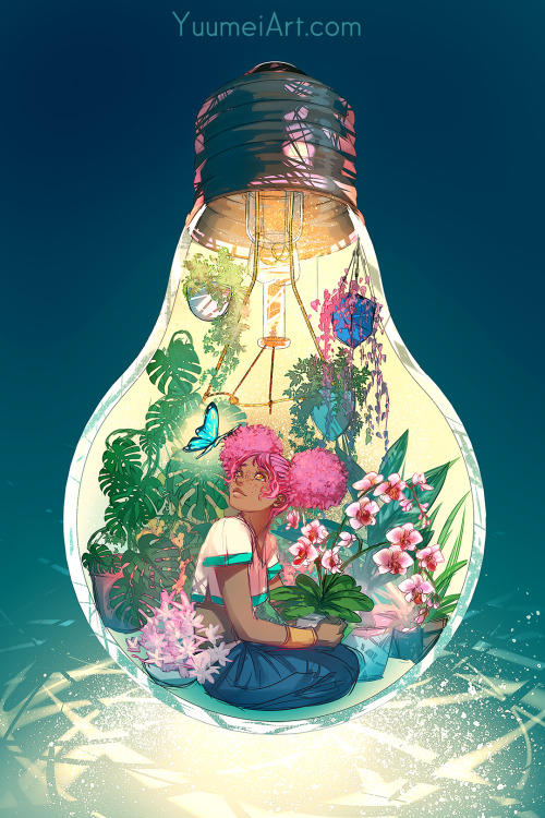 yuumei-art:  Finally finished all 6 of my Terrarium Life series~I