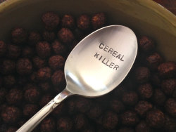 wickedclothes:  Cereal Killer Spoon Intimidate your cereal and