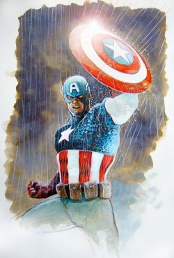 xombiedirge:  Captain America by Fabrice Le Hénanff