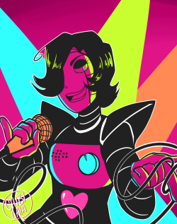 chibigaia-art:  A Mettaton thing I did as warm up,, also because