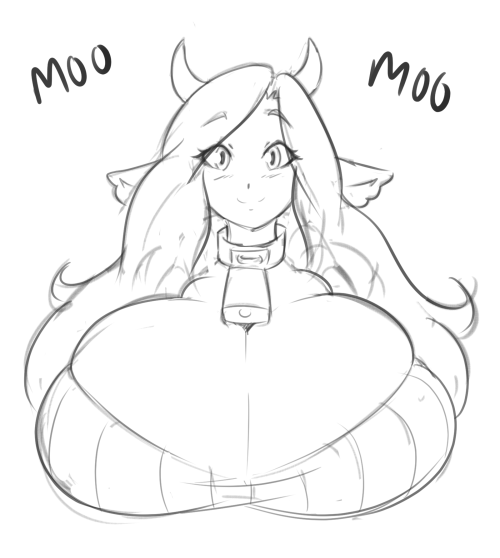 bewbchan:  Going back to drawing big boob cutes :3 matt drew a profile like this and made me wanna draw my moo again with cute boobems! 