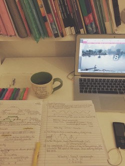 unsurelockholmes:  7:20pm // rainy day study session with tea